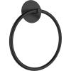 imageSetSail Adhesive Towel Holder for Bathroom Wall Matte Black Hand Towel Ring 304 Stainless Steel Towel Hanger for Bathroom KitchenBlack