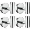 imageSetSail Towel Hooks for Bathrooms 2 Packs Screwin Matte Black Bathroom Towel Hook Wall Mounted 304 Stainless Steel Shower Towel Hooks for Coat Hanging Drilling HoleMirror Silver