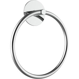 imageSetSail Adhesive Towel Holder for Bathroom Wall Matte Black Hand Towel Ring 304 Stainless Steel Towel Hanger for Bathroom KitchenMirror Silver