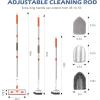 imageSetSail 4in1 Tile Tub Floor Scrubber with 52inch Adjustable Long Handle Shower Cleaner Brush Comes with Window Scrubber and 3 Replacement Brush Heads for Cleaning Bathroom Kitchen Walls Tub Tile