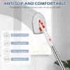 imageSetSail 4in1 Tile Tub Floor Scrubber with 52inch Adjustable Long Handle Shower Cleaner Brush Comes with Window Scrubber and 3 Replacement Brush Heads for Cleaning Bathroom Kitchen Walls Tub Tile