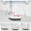 imageSetSail 4in1 Tile Tub Floor Scrubber with 52inch Adjustable Long Handle Shower Cleaner Brush Comes with Window Scrubber and 3 Replacement Brush Heads for Cleaning Bathroom Kitchen Walls Tub Tile