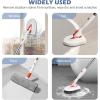 imageSetSail 4in1 Tile Tub Floor Scrubber with 52inch Adjustable Long Handle Shower Cleaner Brush Comes with Window Scrubber and 3 Replacement Brush Heads for Cleaning Bathroom Kitchen Walls Tub Tile