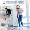 imageSetSail Grout Cleaner Brush with Long Handle VShaped Floor Scrub Brush Swivel Grout Brush Stiff Bristle Floor Grout Scrubber for Bathroom Tile Line Crevice Kitchen Wall Deck Garage White Grey