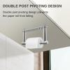 imageSetSail Toilet Paper Holder Adhesive or Screwin Matte Black Bathroom Toilet Paper Roll Holders Wall Mount Stainless Steel Tissue Holder for Bathroom Hardware AccessoriesSilver