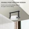 imageSetSail Toilet Paper Holder Adhesive or Screwin Matte Black Bathroom Toilet Paper Roll Holders Wall Mount Stainless Steel Tissue Holder for Bathroom Hardware AccessoriesBlack