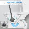 imageSetSail Toilet Brush and Plunger Set Toilet Plungers for Bathroom Heavy Duty Toilet Bowl Brush and Holder Hidden Toilet Plunger and Brush Set for Deeply Cleaning White ampamp GreyGray