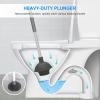 imageSetSail Toilet Brush and Plunger Set Toilet Plungers for Bathroom Heavy Duty Toilet Bowl Brush and Holder Hidden Toilet Plunger and Brush Set for Deeply Cleaning White ampamp GreyWhite  Grey