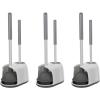 imageSetSail Toilet Brush and Plunger Set Toilet Plungers for Bathroom Heavy Duty Toilet Bowl Brush and Holder Hidden Toilet Plunger and Brush Set for Deeply Cleaning White ampamp GreyWhite  Grey