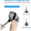 imageSetSail Toilet Brush and Plunger Set Toilet Plungers for Bathroom Heavy Duty Toilet Bowl Brush and Holder Hidden Toilet Plunger and Brush Set for Deeply Cleaning White ampamp GreyWhite  Grey