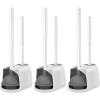 imageSetSail Toilet Brush and Plunger Set Toilet Plungers for Bathroom Heavy Duty Toilet Bowl Brush and Holder Hidden Toilet Plunger and Brush Set for Deeply Cleaning White ampamp GreyWhite