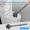 imageSetSail Toilet Brush and Plunger Set Toilet Plungers for Bathroom Heavy Duty Toilet Bowl Brush and Holder Hidden Toilet Plunger and Brush Set for Deeply Cleaning White ampamp GreyGray