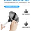 imageSetSail Toilet Brush and Plunger Set Toilet Plungers for Bathroom Heavy Duty Toilet Bowl Brush and Holder Hidden Toilet Plunger and Brush Set for Deeply Cleaning White ampamp GreyWhite