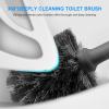 imageSetSail Toilet Brush and Plunger Set Toilet Plungers for Bathroom Heavy Duty Toilet Bowl Brush and Holder Hidden Toilet Plunger and Brush Set for Deeply Cleaning White ampamp GreyGray
