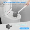 imageSetSail Toilet Brush and Plunger Set Toilet Plungers for Bathroom Heavy Duty Toilet Bowl Brush and Holder Hidden Toilet Plunger and Brush Set for Deeply Cleaning White ampamp GreyWhite