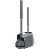 imageSetSail Toilet Brush and Plunger Set Toilet Plungers for Bathroom Heavy Duty Toilet Bowl Brush and Holder Hidden Toilet Plunger and Brush Set for Deeply Cleaning White ampamp GreyGray