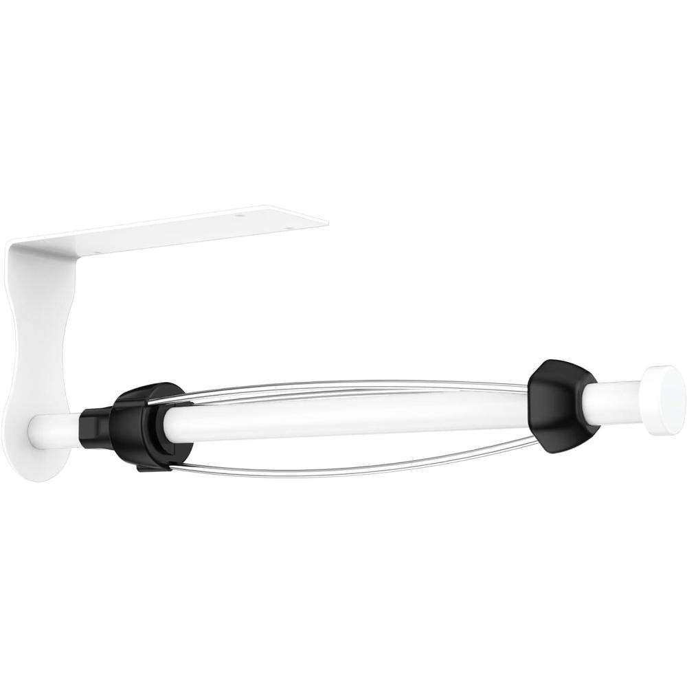 imageSetSail Paper Towel Holder Paper Towel Holder Under Cabinet with Adjustable Damper Easy Tear Wall Mount SelfAdhesive or Drilled for Kitchen Bathroom WhiteWhite