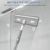 imageSetSail 4in1 Tile Tub Floor Scrubber with 52inch Long Adjustable Handle Shower Cleaner Brush with VShaped Grout Brush and 3 Replacement Brush Heads for Bathroom Kitchen Sink Walls Tub Tile GreyGray