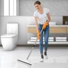 imageSetSail Floor Scrub Brush with 51Inch Long Adjustable Handle 2 in 1 Scrape Brush Stiff Bristle Floor Scrubber for Cleaning Shower Bathroom Garage Kitchen Wall Deck Tub Tile 2 PackBlack White