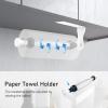 imageSetSail Paper Towel Holder Paper Towel Holder Under Cabinet with Adjustable Damper Easy Tear Wall Mount SelfAdhesive or Drilled for Kitchen Bathroom WhiteWhite