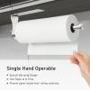 imageSetSail Paper Towel Holder Paper Towel Holder Under Cabinet with Adjustable Damper Easy Tear Wall Mount SelfAdhesive or Drilled for Kitchen Bathroom WhiteSilver