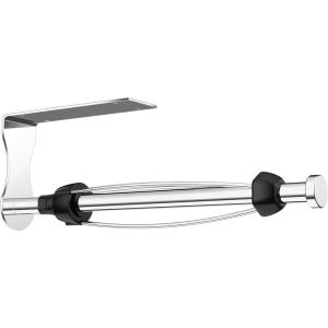 imageSetSail Paper Towel Holder Paper Towel Holder Under Cabinet with Adjustable Damper Easy Tear Wall Mount SelfAdhesive or Drilled for Kitchen Bathroom WhiteMirror Silver