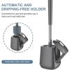 imageSetSail Silicone Toilet Bowl Brush and Holder Automatic Toilet Brushes for Bathroom with Holder Ventilated Toilet Cleaner Brush for Toilet Scrubber Cleaning  GreyGray