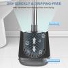 imageSetSail Silicone Toilet Bowl Brush and Holder Automatic Toilet Brushes for Bathroom with Holder Ventilated Toilet Cleaner Brush for Toilet Scrubber Cleaning  GreyGray