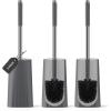 imageSetSail Toilet Brush Compact Size Toilet Bowl Brush and Holder Toilet Brushes for Bathroom with Stainless Steel Handle Toilet Cleaner Brush with Durable Scrubbing Bristles SplashProofGray
