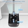 imageSetSail Toilet Brush and Holder 4 Pack Self Closing Lid Toilet Bowl Brushes Holder Extra Long Handle Ventilated Toilet Brush Set for Bathroom Cleaning Nylon Bristles GreyGray