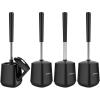imageSetSail Toilet Brush and Holder 4 Pack Self Closing Lid Toilet Bowl Brushes Holder Extra Long Handle Ventilated Toilet Brush Set for Bathroom Cleaning Nylon Bristles GreyBlack