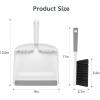 imageSetSail Mini Broom and Dustpan Set Portable Cleaning Brush and Dustpan Combo Nesting SnapOn Handheld Dust Pan and Brush Set Small Brush Dustpan for Kitchen Desktop Pet Floor Sofa Grey White