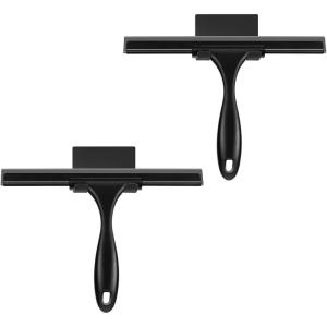 imageSetSail Squeegee for Shower Glass Door Stainless Steel Shower Squeegee for Glass Doors AllPurpose Window Squeegee for Tile Shower Walls 10 Inches 2 PacksAllblack